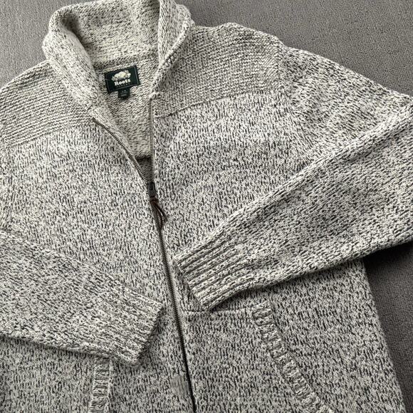 Roots Canada Jacket Adult Large Beige Full Zip Long Sleeve Knit Casual Men's - Picture 4 of 14